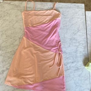 Revolve (More to come) pink and orange spaghetti strap dress size small